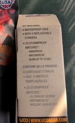 UCO Stormproof Match Kit Waterproof Case & INSTAFIRE Firestarter Military Grade