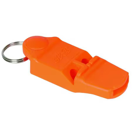 Whistle, Orange, Abs Plastic, Includes Wire Key Ring, 1Zby6