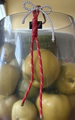 Paracord Rope with Faux Pearl Bow Pendant Creative Keychain Bag Charm