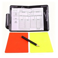Soccer Referee Kit – Complete 2 Pcs Referee Flag Set with Checkered Flag, Red…