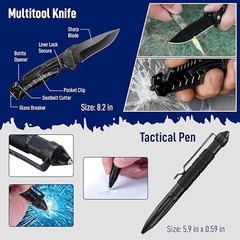 Emergency Survival Gear Kit 12-in-1 – Outdoor Adventure Equipment with LED