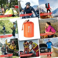 Esky Emergency Sleeping Bag, 2 Pack Survival Bag 2 Pack, Orange – 2