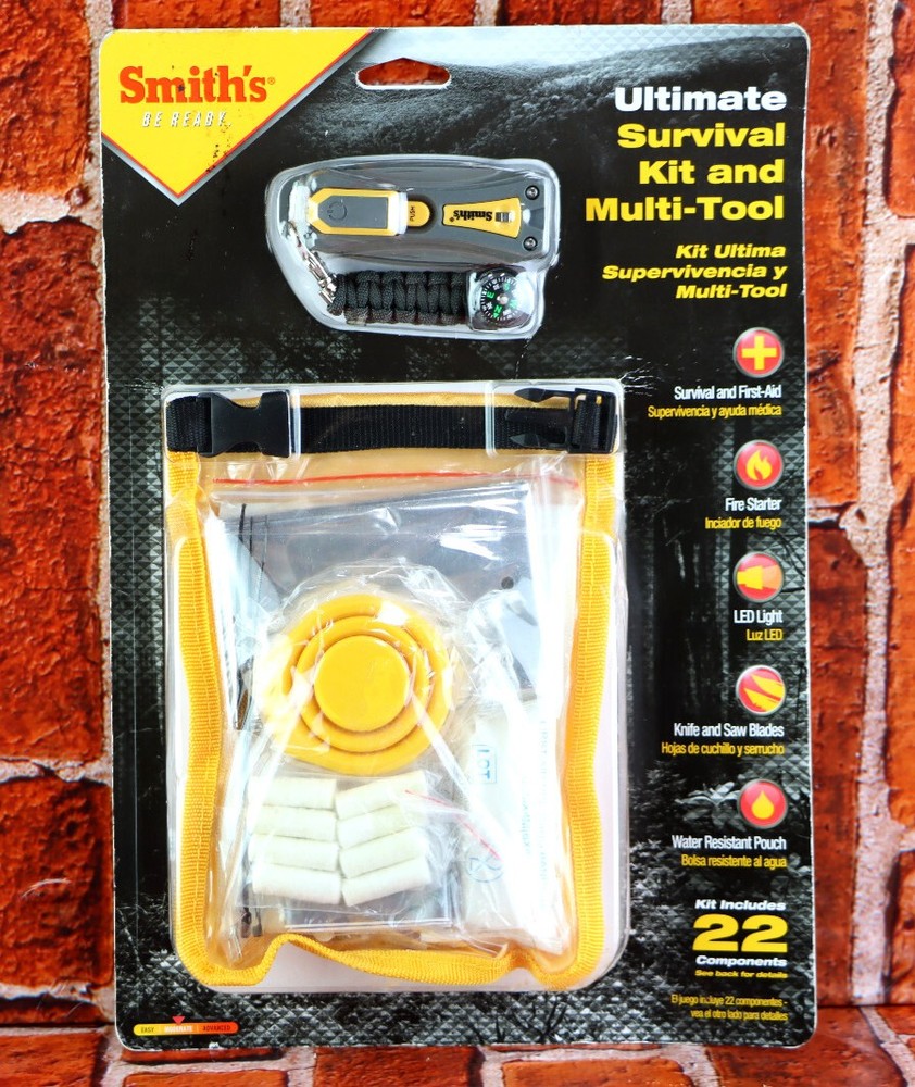 Smith’s 50541 Ultimate Survival Multi-Tool First Aid Fire Starter Knife Kit