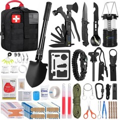 ABPIR 170 PCS Survival Kits, First Aid Kit with Large, Black