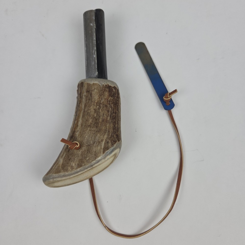 Custom Deer Antler Handle Ferro Rod Fire Starter with Magnesium & Striker