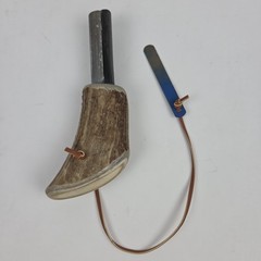 Custom Deer Antler Handle Ferro Rod Fire Starter with Magnesium & Striker