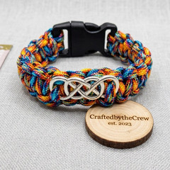 Multicolor Adjustable Paracord Bracelet 550lb 7-Strand 8in