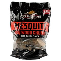 Bear Mountain BBQ Mesquite BBQ Wood Chunks for Grilling, 4 lb Bag-Pack of 4