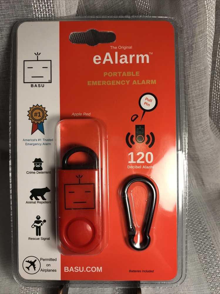 Red BASU eAlarm Portable Self Defense Emergency Alarm Sound 120Db New Safety