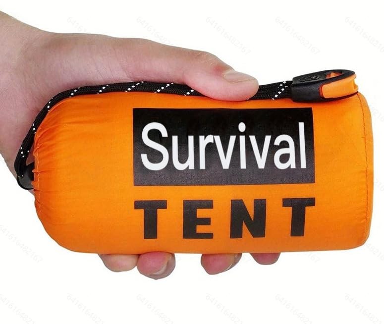 Orange Emergency Survival Tent – 2 Person Tube with Medium,