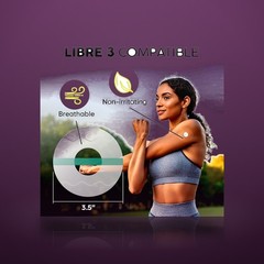 Freestyle Libre 3 Sensor Covers Waterproof – 50 Libre 3 Patches, Transparent,..,