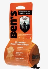 Ben’s UltraNet Hat Net Fine Mesh Insect Protection Orange Lightweight Compact