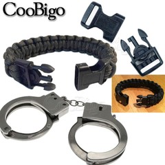 10pcs 5/8″ Handcuff Key Buckle Parachute 550 Paracord Bracelets Outdoor Tactical