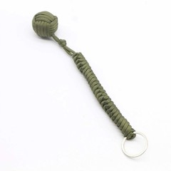 Outdoor Paracord Survival Keychain Steel Ball Self Defense Tool EmergencyLanyarD