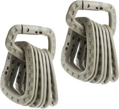 Tactical Carabiner Keychain 12 Pack – Heavy-Duty Polymer D-Ring Clips, Lightweig