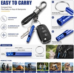 14 Small Aluminum Whistles with Keychains – Safety/Survival/Training/Emergency
