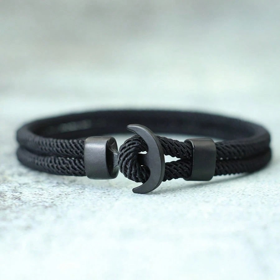 Fashion Men Paracord Rope Bracelet 2 Layer Outdoor Camping Survival Gift for Him