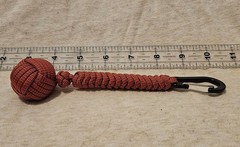 550 Paracord 1″ Pinball Decorative Monkeys Fist 5.5″ Color Changing Cord 2″ Clip