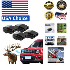 4PCS Car Deer Whistles, Automotive Deer Whistles Warning Device 4 PCS, Black