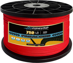 750Lb Paracord, 4Mm 11 Strand Parachute Cord, Heavy Duty Nylon Paracord Rope for