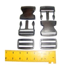 Quick Release, Side Release w/ Webbing Slide, 2″ Plastic, 2 Piece Set