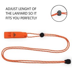 LuxoGear Emergency Whistles with Lanyard Safety Whistle Survival Orange