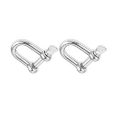 10Pcs M12 D Shape Shackle for Mounting Ropes Cables Straps Chains Trailers DIY