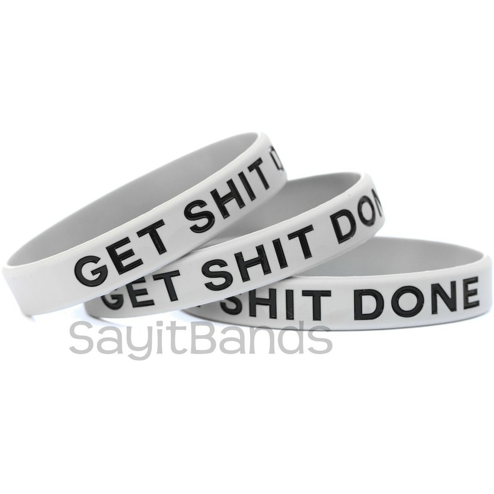 Set of GET SH** DONE Silicone Bracelet Design – Wholesale Wristband Band Lot