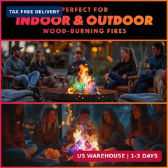 Magical Flames Fire Color Packets (12 Pack), Vibrant Multi-Color Fire for Fire P