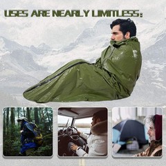 Emergency Gear Sleeping Bag Survival Bivy Space Blanket Outdoor Hiking Camping