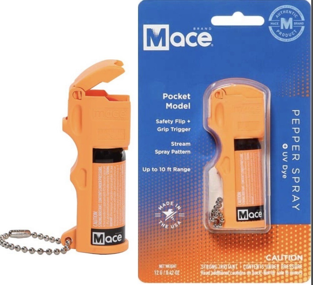MACE 10% Keychain Pepper Spray POCKET POLICE Self Defense Women Safety SECURITY