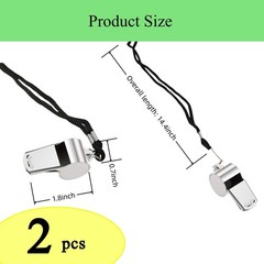 XICHENGHISDAI Pipes, 2 Pack Stainless Steel Pipes with Lanyard, Loud Crack…