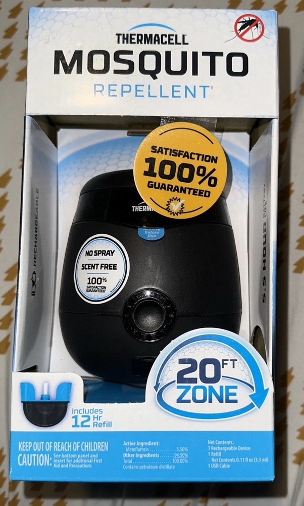THERMACELL E55X Mosquito Repellent Rechargeable 20ft Protection Outdoor SEALED
