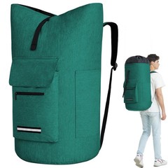 Laundry Backpack with Shoulder Straps，Laundry Bag Extra X-Large, Turquoise