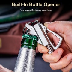 Permanent Match Infinity Lighter w/ Multitool Keychain 2 in 1 Lighter Pipe Metal