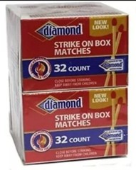 20 Boxes Diamond Wood PENNY MATCHES 32 x 20=640 STRIKE ON BOX green wooden match
