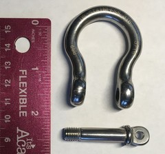 316 Stainless Steel Forged Bow Shackle 5/16 Inch 8mm Marine Grade 2 PCS
