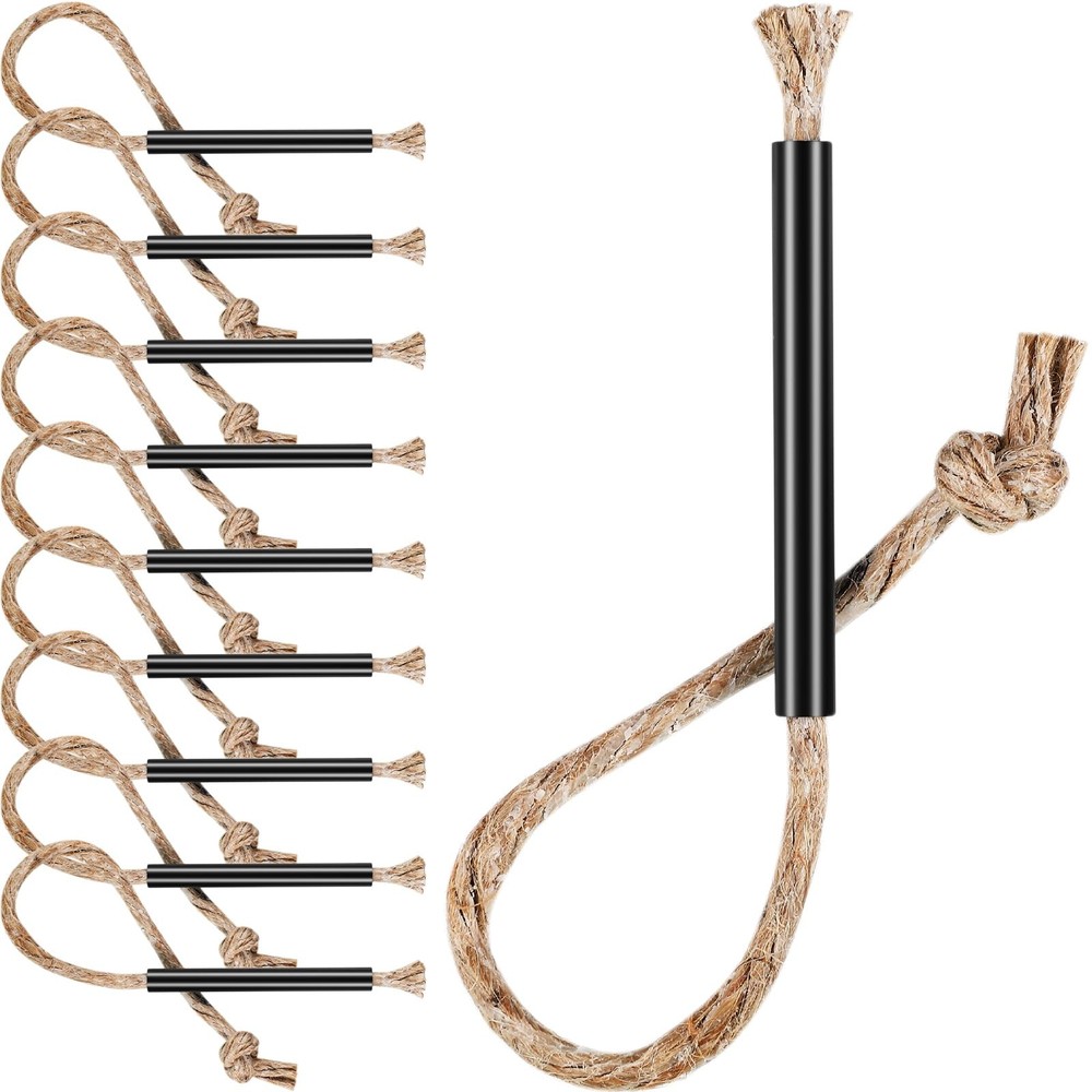 Cuerda para encender fuego con mecha de supervivencia y funda de aluminio