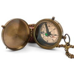 Brass Pocket Compass, Handmade, Fully Working, Antique Nauti…