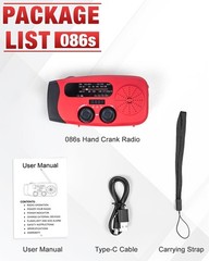 Emgykit Hand Crank Radio with LED Flashlight & SOS Function