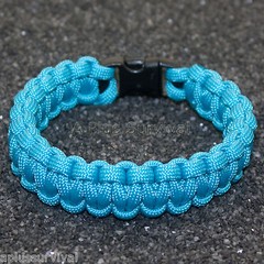 Neon Turquoise – 550 lb Type III Paracord Survival Rope Bracelet Made in USA