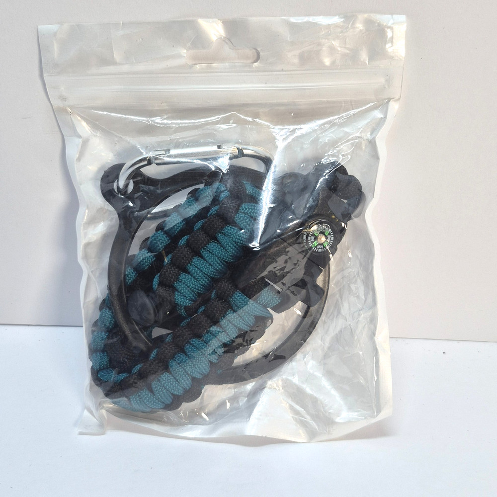 Paracord Bottle Handle Strap Compass Carabiner Wide Mouth Survival Carrier NEW