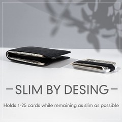 Set of 8 Elastic Money Bands – Silicone Wallet Bands, Cash Card Holder, Black