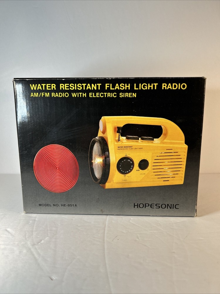 Hopesonic Am/Fm/Weather Radio W/ Flashlight And Siren Model No. HE851 A