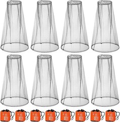 8 Pack Mosquito Head Net Bug Face Mesh Fly Net for Camping Fishing Gardening