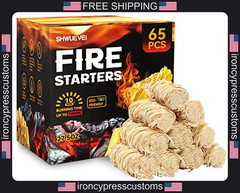 Natural Fire Starter Sticks for Fireplace, Grill and Camping