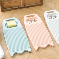 Cansybil Non-Slip Laundry Washing Board, Household Large, E-Light Blue