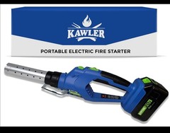 Kawler Electric Charcoal Starter – Rapid Fire Grill Lighter w/ Battery, Super He