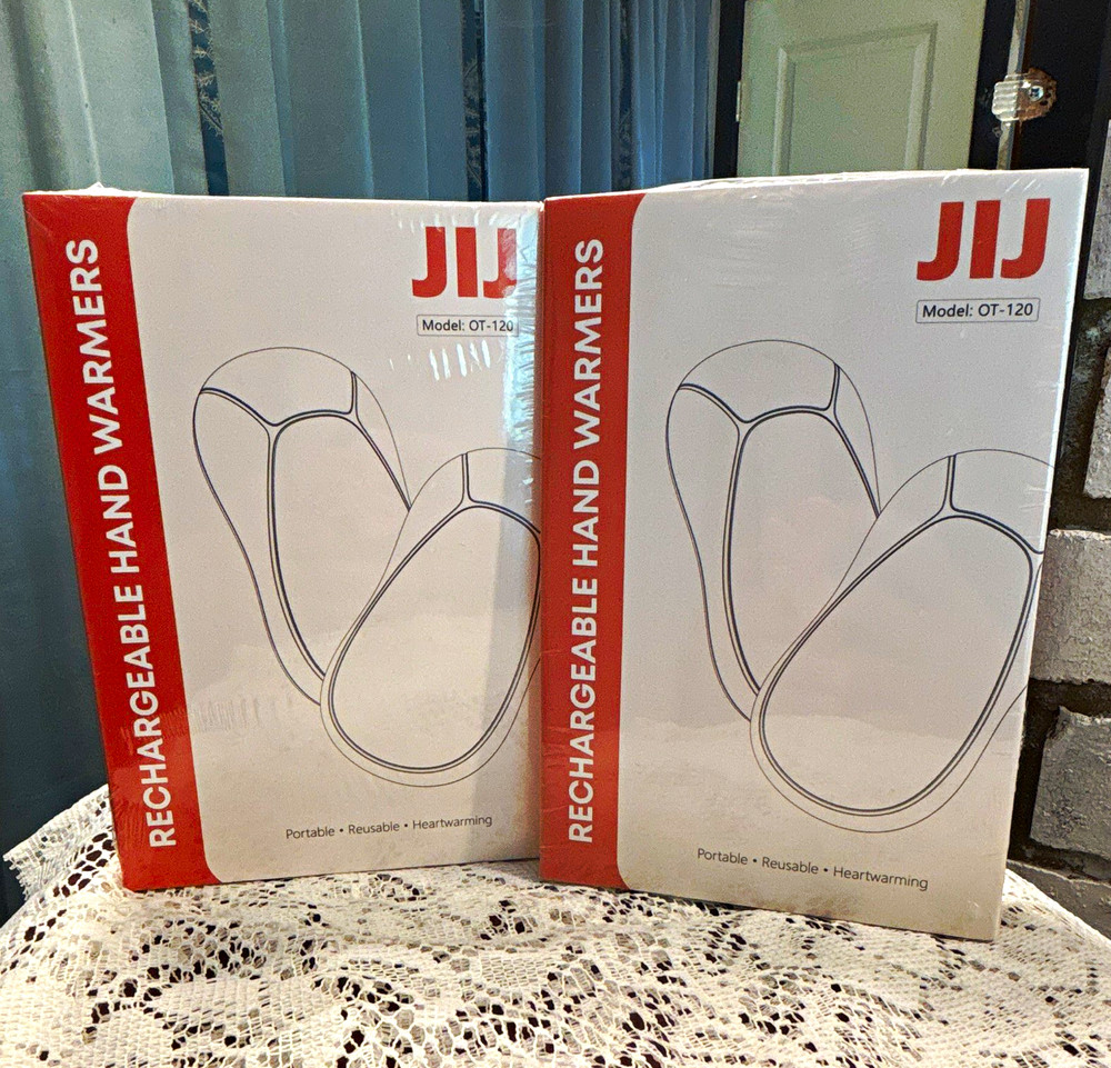 Set of 2- JIJ OT-120 Rechargeable Hand Warmers 2-Pack, 8.5-20Hr, Portable Type-C