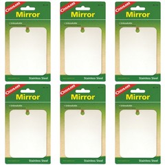 Coghlan’s Stainless Steel Mirror Unbreakable Compact Survival Camping (6-Pack)